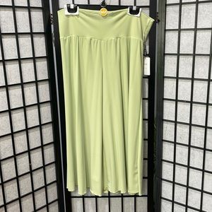 Vintage Clara Sun Woo, Soft Green Wide Leg Capris, SZ XL NWT